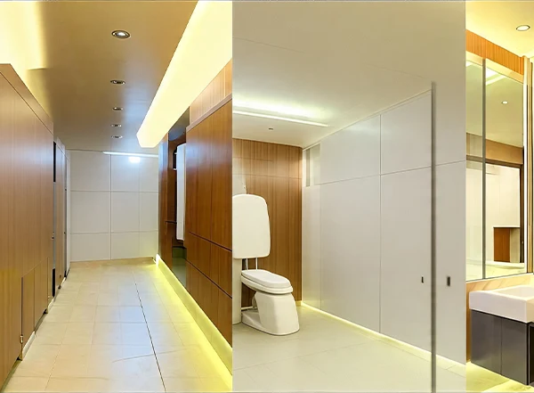 thumbnail Woodgrain toilet cubicle